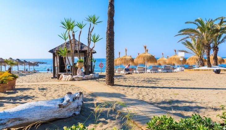 blue flag Marbella beach