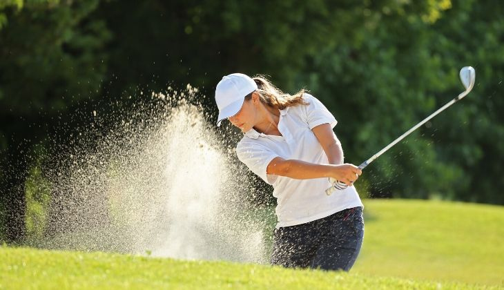 train golf swing at home