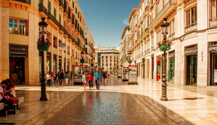 Calle Larios, Málaga centro histórico mapa