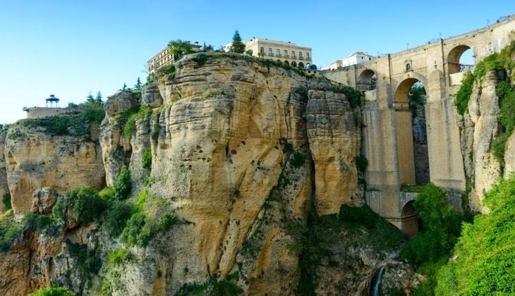 Die neue Brücke von Ronda, natürliche Landschaften Malaga, Spaniein
