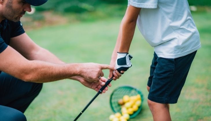 Set of kids golf clubs