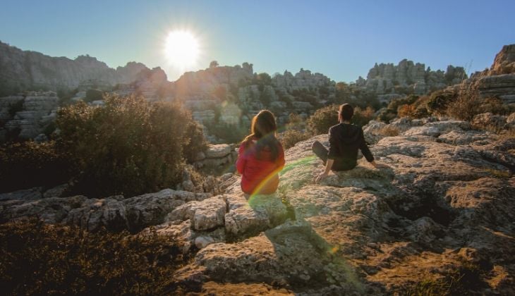 romantische Sonnenuntergänge in Torcal de Antequera Costa del Sol