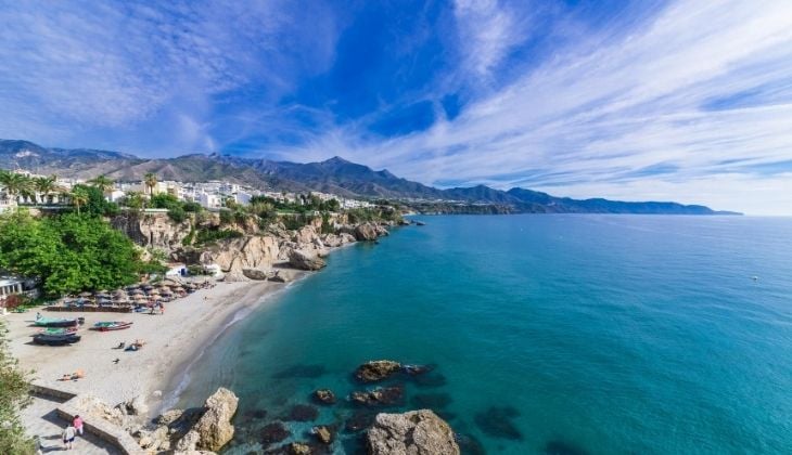  Nerja destination with beaches for diving