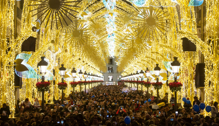 calle larios malaga weihnachten