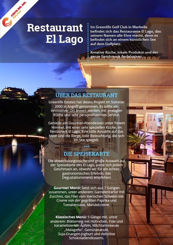 Restaurant El Lago, Michelin Sterns in Marbella