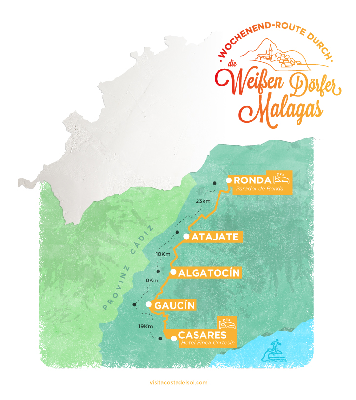 Wochenend-Route durch die weißen Dörfer Malagas