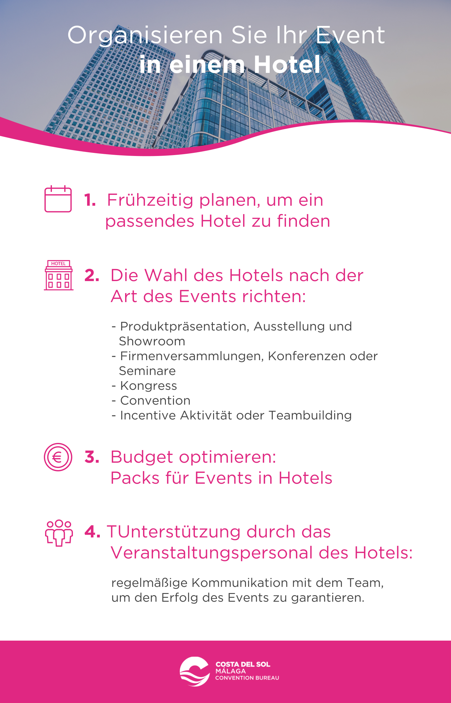 Events in Hotels zu organisieren